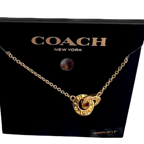 Coach Interlocking Open Circle Pendant Necklace NWT
